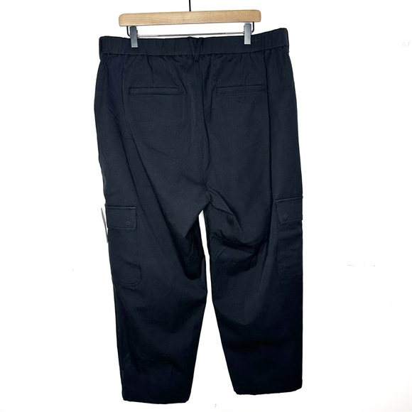 Universal Standard Karlee Stretch Cotton Twill Cargo Pants Black Size 18-20 NWT - Picture 3 of 11